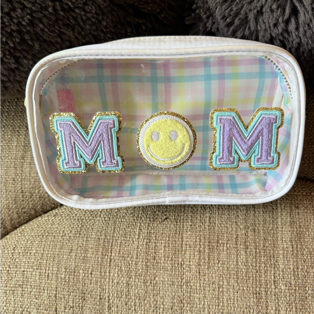 Stoney clover lane xTarget collab white clear front with M😀M patches stuck on